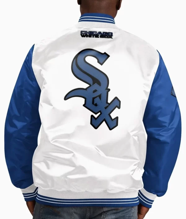 Chicago White Sox Striped Varsity Satin Jacket