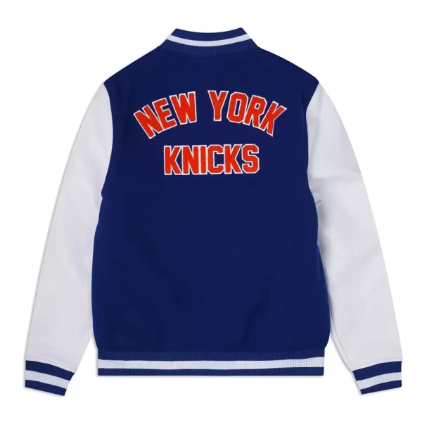 Conference Eastern NY Knicks Blue & White Wool Varsity Jacket