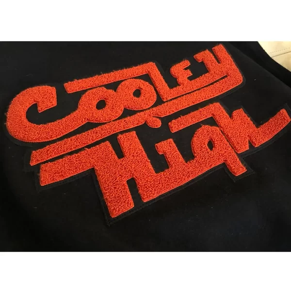 Cooley High Black and Off White Varsity Jacket