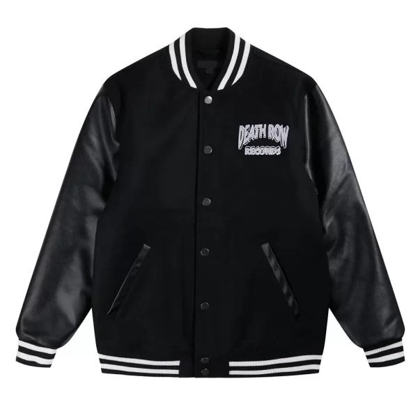 Death Row Records Chair Logo Black Varsity Jacket