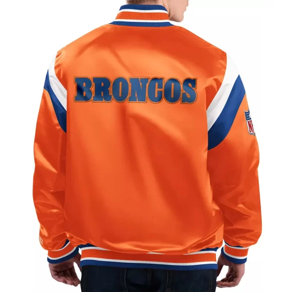 Denver Broncos Shutout Throwback Orange Satin Jacket