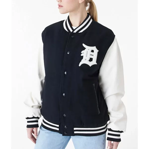 Detroit Tigers World Series 1984 Black Varsity Jacket