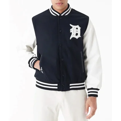 Detroit Tigers World Series 1984 Black Wool Varsity Jacket