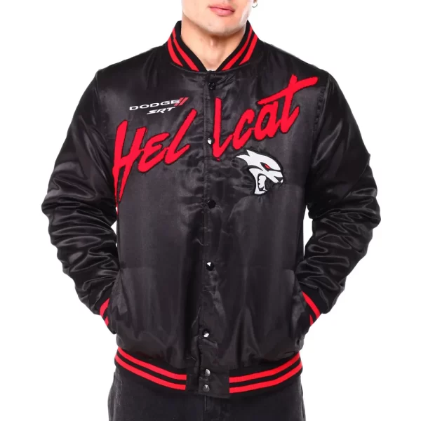 Dodge Hellcat Flame Varsity Satin Jacket