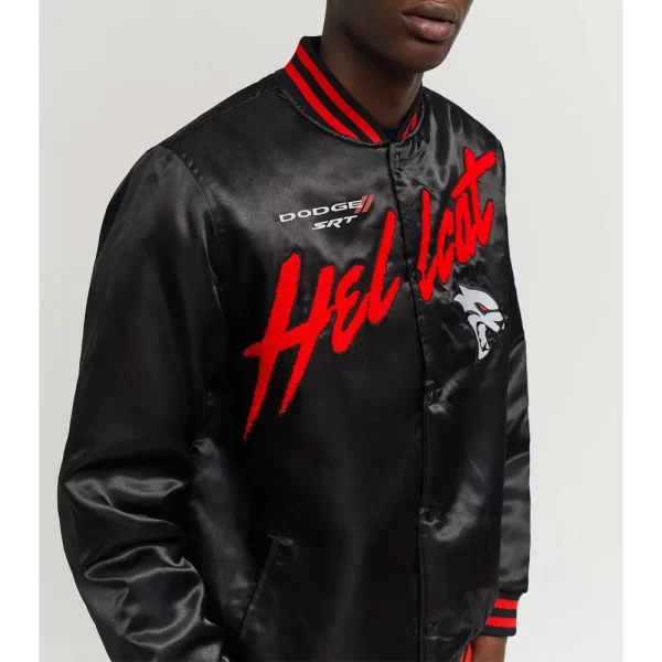 Dodge Hellcat Flame Varsity Satin Jackets