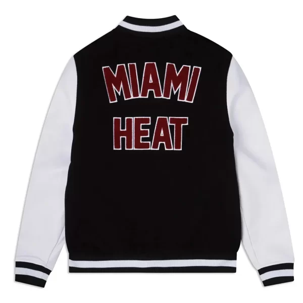 Eastern Conference Miami Heat Varsity Black & White Wool Jacket