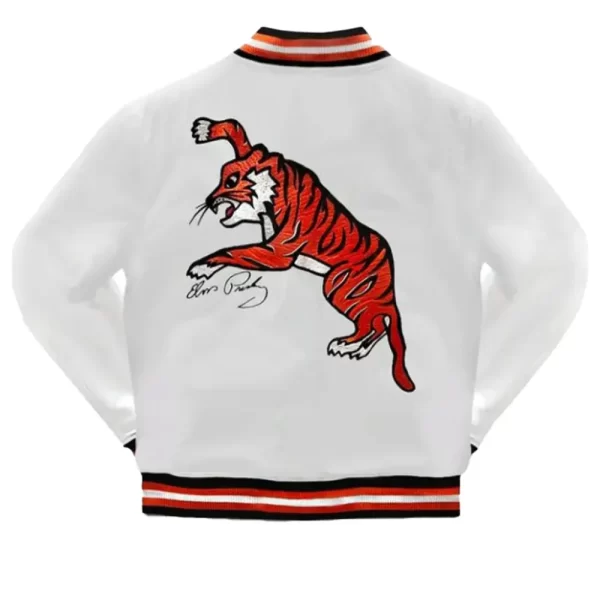 Elvis Tiger Varsity Satin Jacket