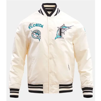 Florida Marlins Retro Classic Rib Satin Jacket