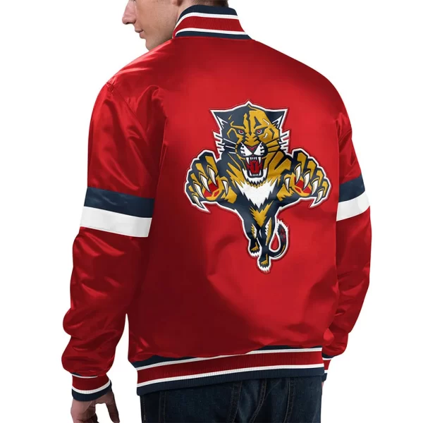 Florida Panthers Home Game Varsity Satin Red Jacket