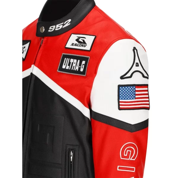 Givenchy Racing Red & Black Leather Jackets