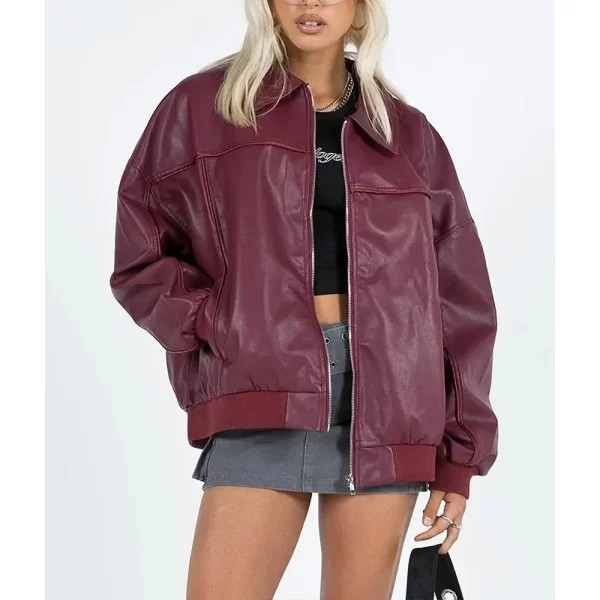 Goldsmith Faux Leather Bomber Jackets