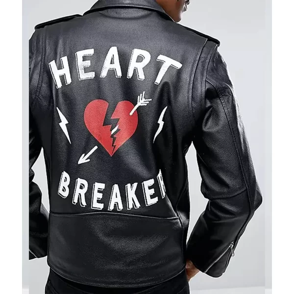 Heart Breaker Black Leather Jacket