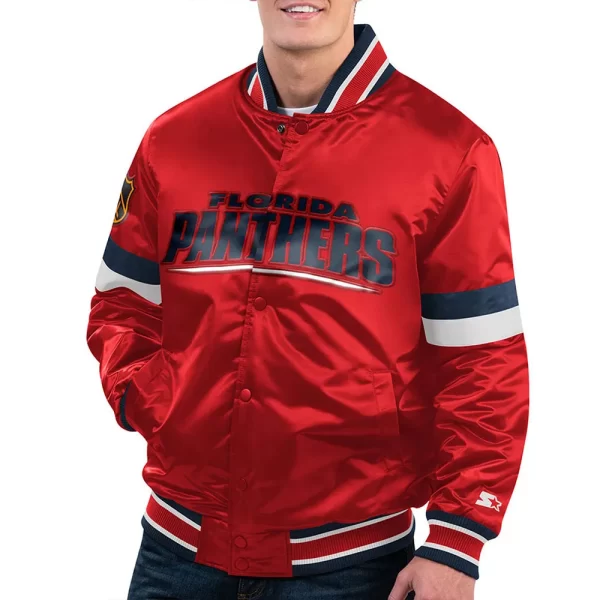 Home Game Florida Panthers Red Satin Jacket