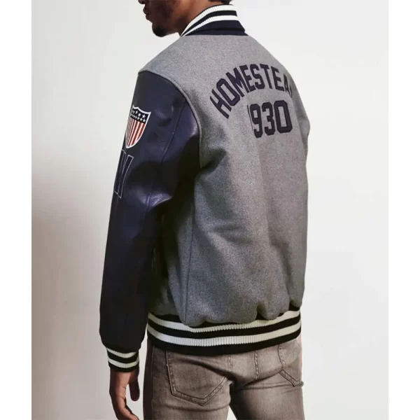 Homestead Grays Navy and Gray Varsity Jacket