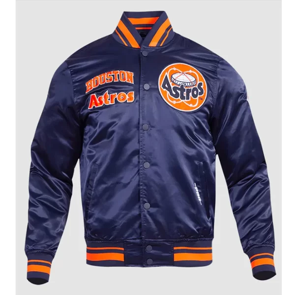 Houston Astros Retro Classic Rib Navy Blue Jacket