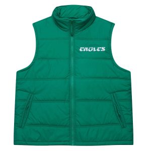 In The Clutch Vintage Logo Philadelphia Eagles Puffer Vest