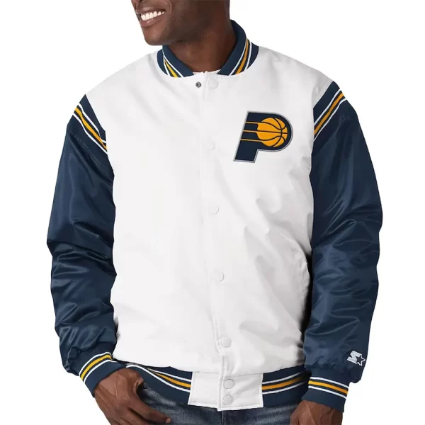 Indiana Pacers Renegade Varsity Satin Jacket