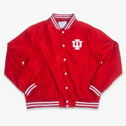 Indiana University Bloomington Red Bomber Satin Jacket