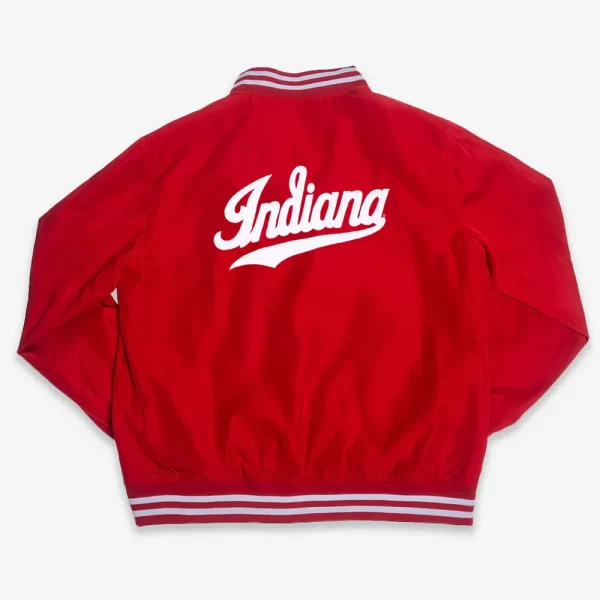 Indiana University Bloomington Red Satin Bomber Jacket