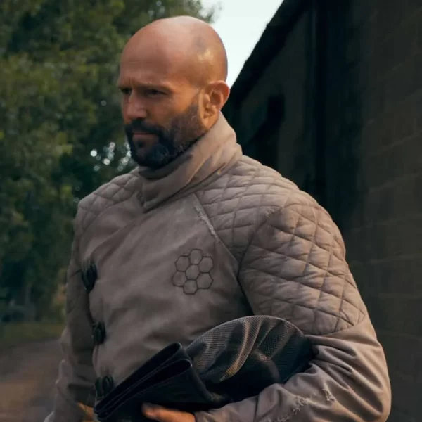 Jason Statham The Beekeeper Mr. Clay Biker Quilted Cotton Jacket