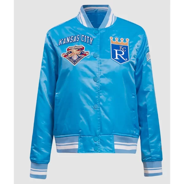 Kansas City Royals Retro Classic Rib Satin Jacket