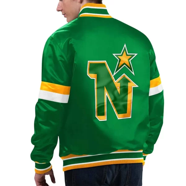 Kelly Green Minnesota North Stars Diveplay Full-Snap Satin Jacket