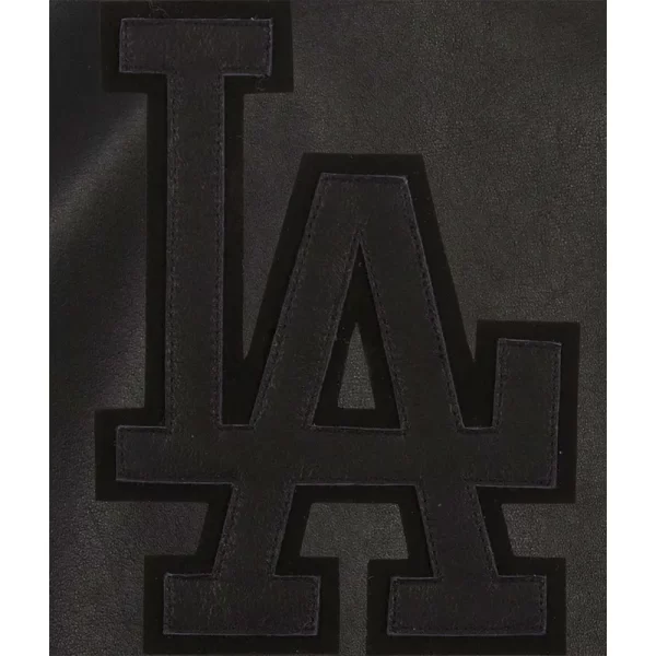 LA Dodgers Black Leather Jacket