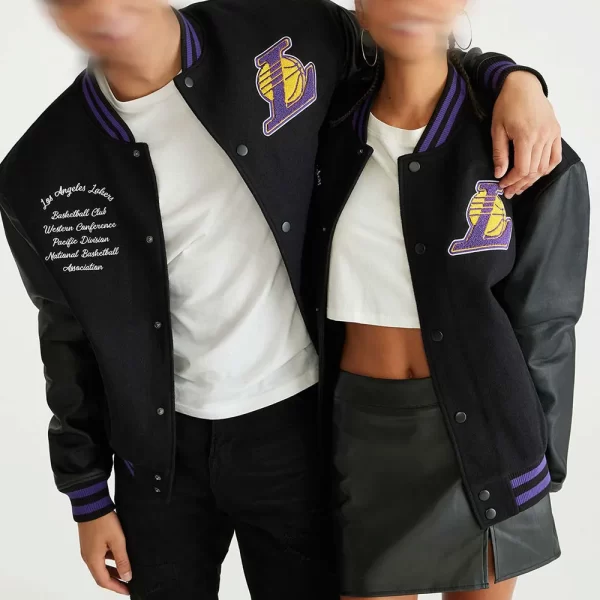 LA Lakers Basketball Black Varsity Jackets