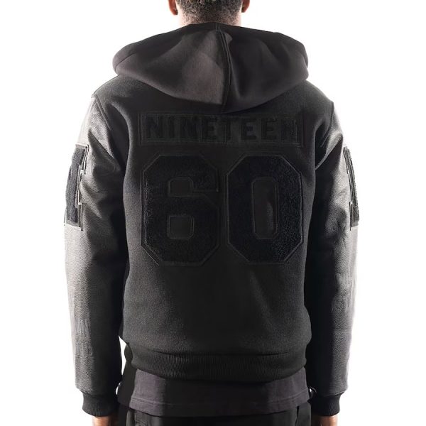 Men's-Las-Vegas-Raiders-x-The-Wild-Collective-Black-Varsity-Full-Snap-Jacket