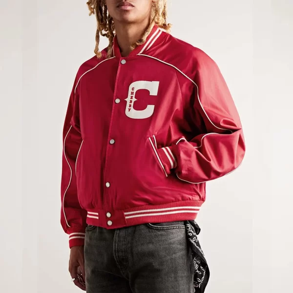 Los Angeles Cherry Cotton Twill Varsity Jacket