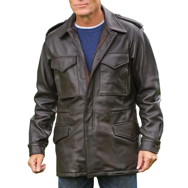 M65 Field Leather Brown Jacket