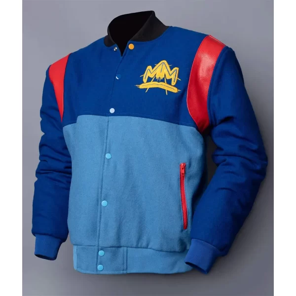 MCFLY Blue Letterman Wool Jacket