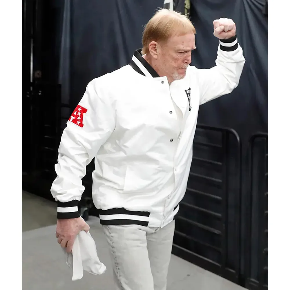 Mark Davis Las Vegas Raiders White Jacket