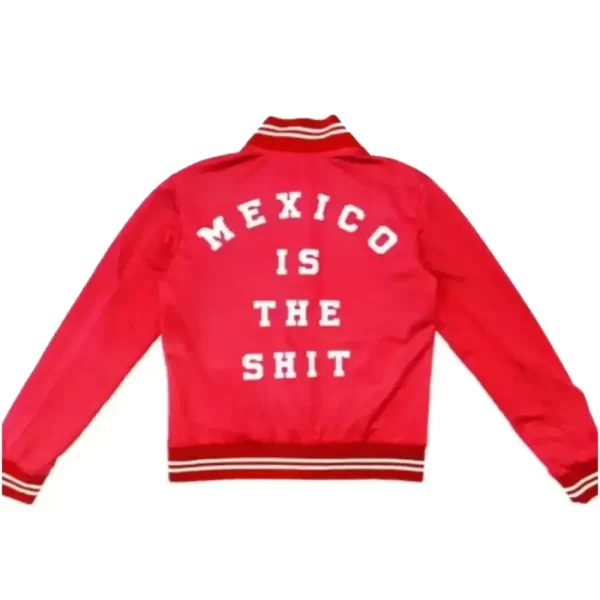 Mexico Is The Shit Red Satin Jacket