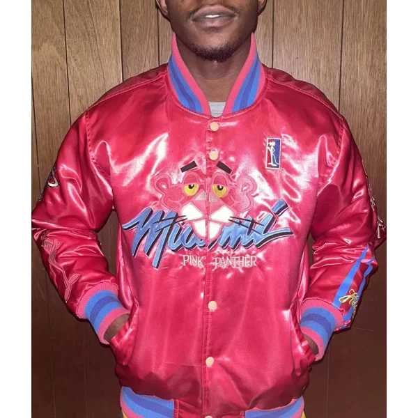 Miami Pink Panther 1963 Satin Full-Snap Jacket