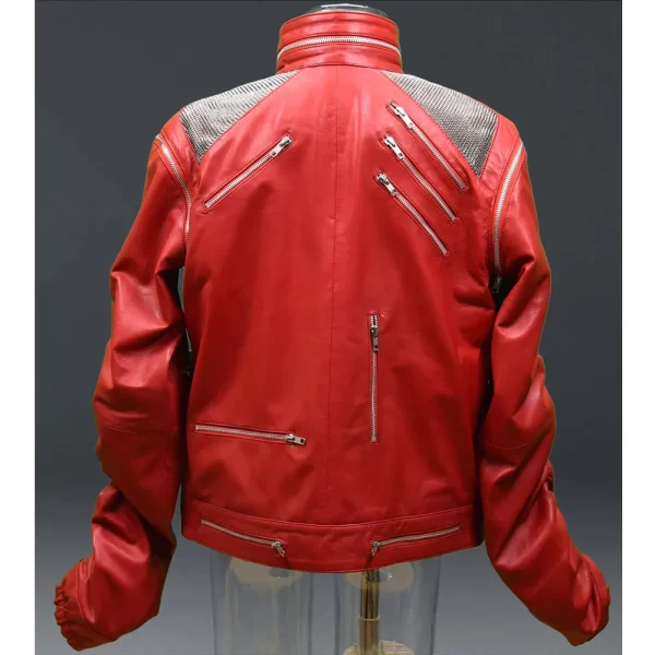 Michael Jackson Beat It Leather Red Jacket