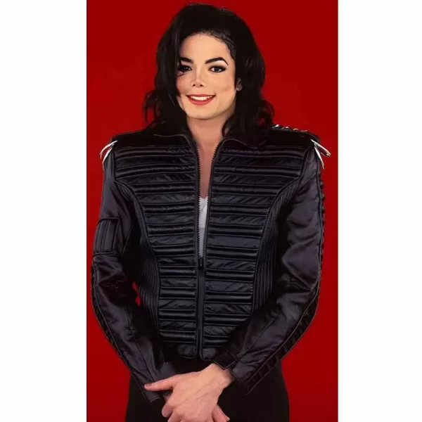 Michael Jackson Man In The Mirror Black Leather Jacket