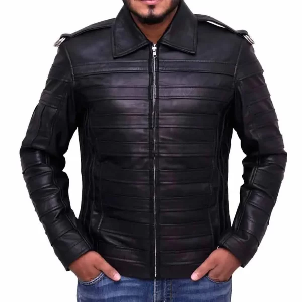 Michael Jackson Man In The Mirror Leather Black Jacket