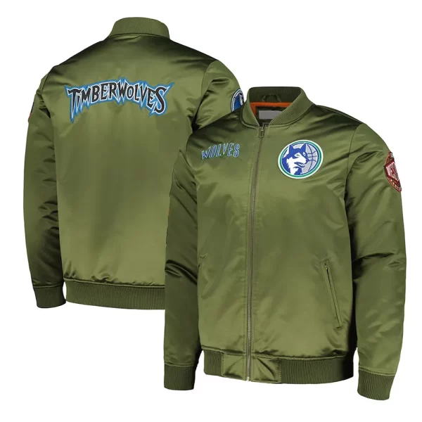 Minnesota Timberwolves Hardwood Classics Retro Satin Jacket