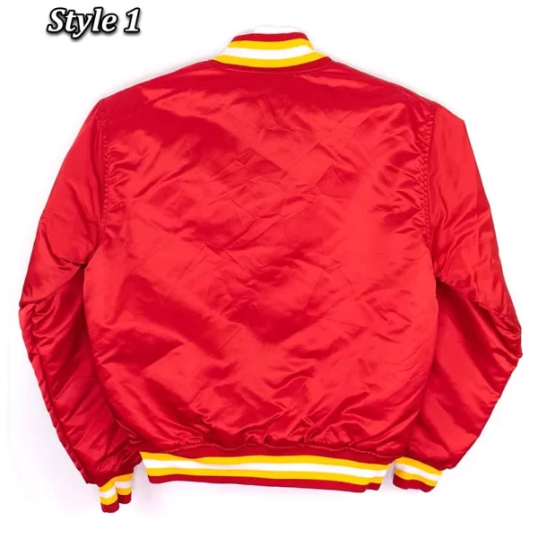 NBA Houston Rockets 80’s Bomber Full-Snap Red Satin Jacket