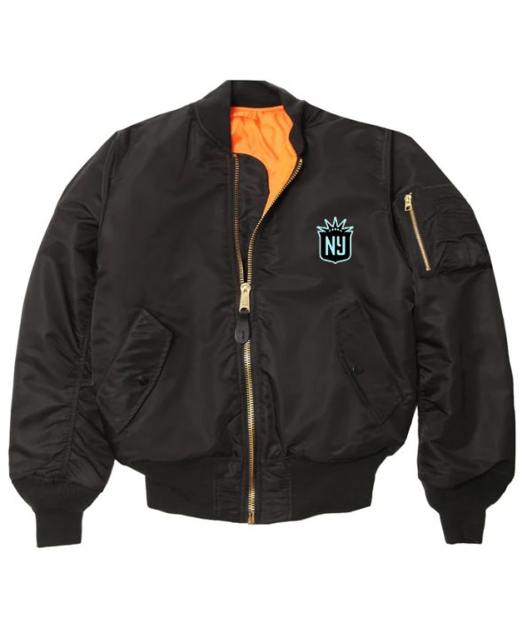 NY Gotham FC Black Bomber Jacket