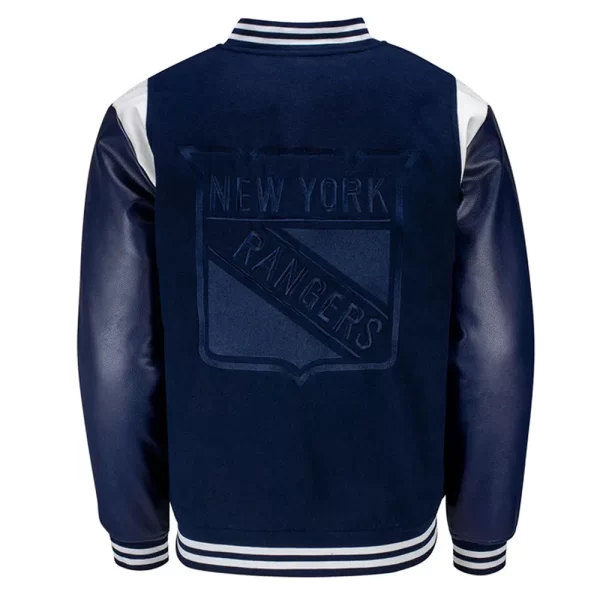 Navy New York Rangers Alternate Varsity Wool Jacket