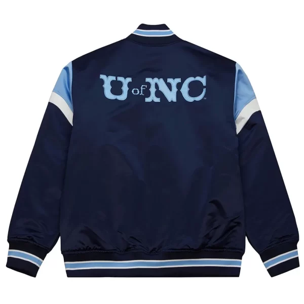 Navy University of North Carolina Heavyweight Satin Jacket