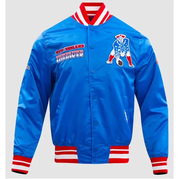 New England Patriots Retro Classic Rib Satin Jacket