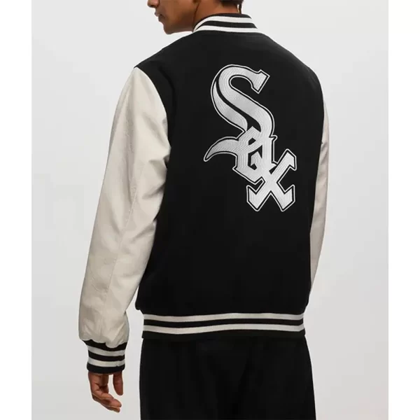 New Era Chicago White Sox Black & White Wool Varsity Jacket