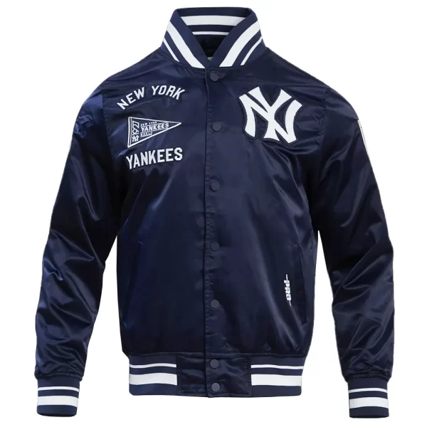 New York Yankees Retro Classic Rib Satin Jacket