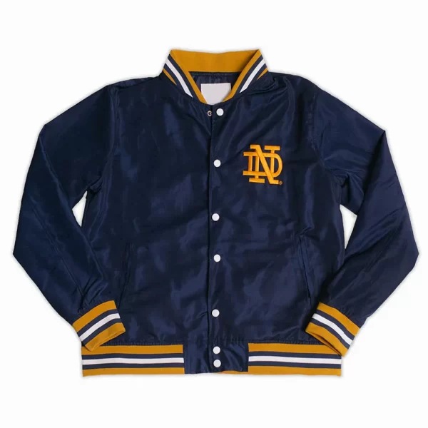 Notre Dame Monogram Script Satin Jacket