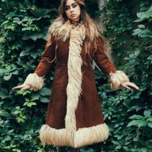 Penny Lane Lamb Fur Hippie Bohemian Trophy LeatherCoat