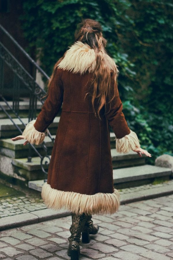 Penny Lane Lamb Fur Hippie Bohemian Trophy Shearling Leather Coat