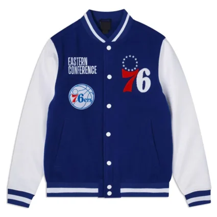 Philadelphia 76ers Eastern Conference Wool Varsity Jacket